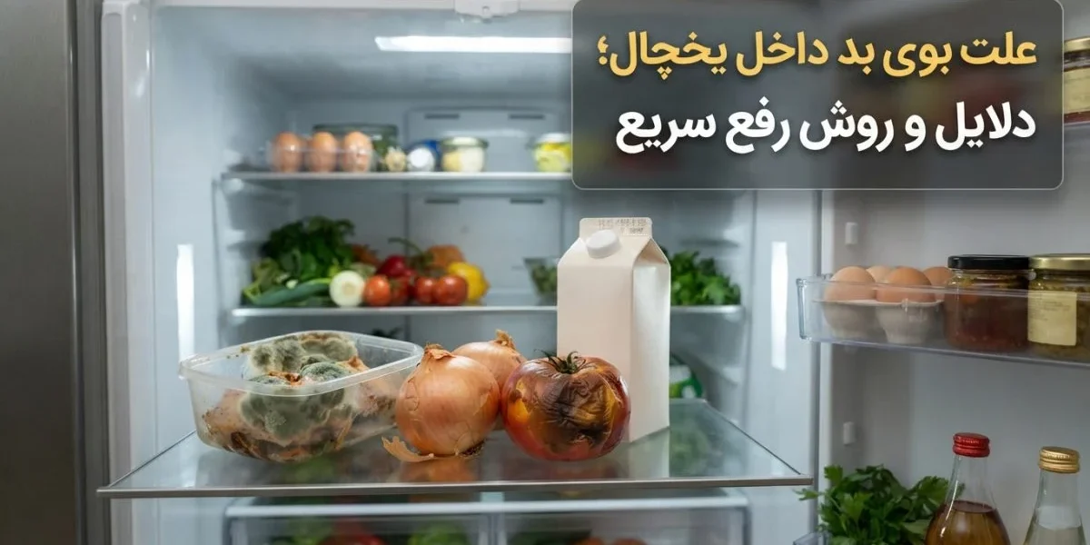 علت بوی بد داخل یخچال و بررسی بخش‌های داخلی برای تشخیص مشکل