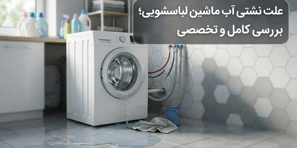 علت نشتی آب ماشین لباسشویی و بررسی محل نشتی
