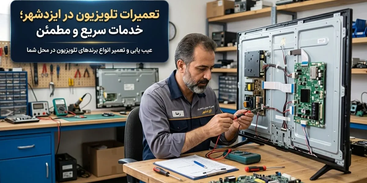 تکنسین تعمیر تلویزیون در منزل برای تعمیرات تلویزیون در ایزدشهر
