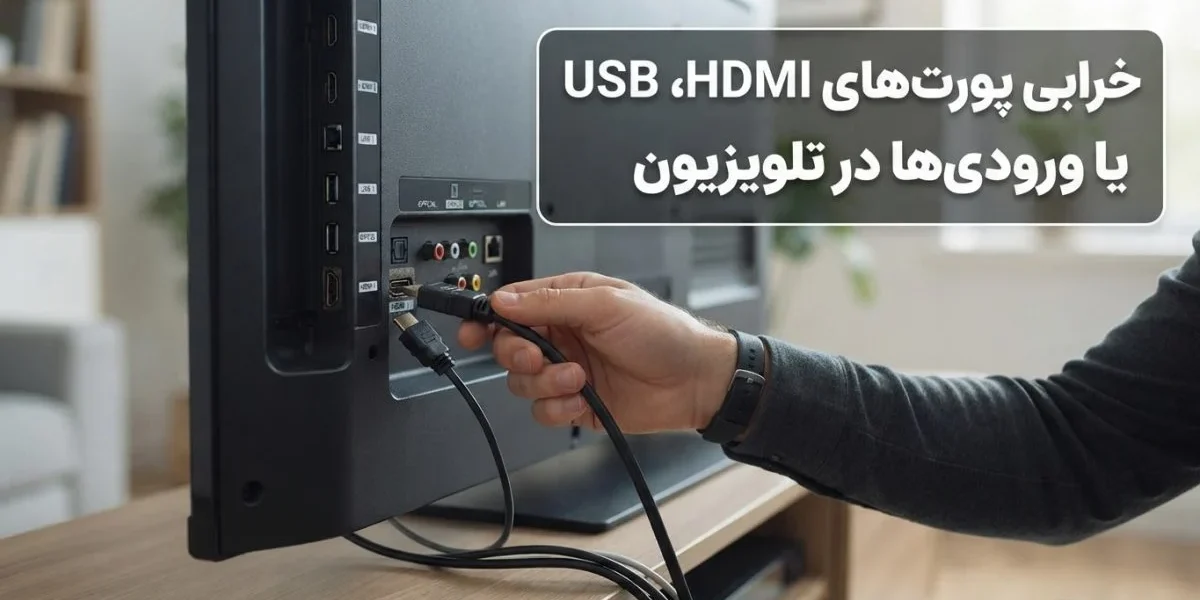 خرابی و تعمیر کار نکردن پورت‌های HDMI، USB یا سایر ورودی‌ها در تلویزیون