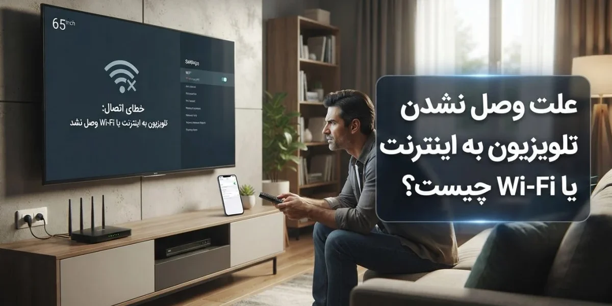تلویزیون هوشمند با مشکل وصل نشدن به اینترنت یا Wi-Fi در فرآیند عیب‌یابی